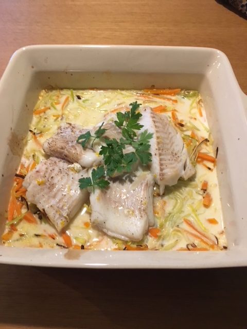 lichten Knorretje Federaal Ovenschotel met vis, prei en wortelen - InfraLigne