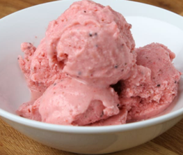 yaourt glacé fraises